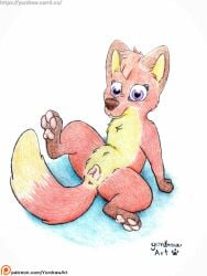 3_toes animal_genitalia animal_pussy anus belly brown_nose canid canine canine_genitalia canine_pussy feet female feral foot_fetish foot_focus fox fur genitals hi_res jungledyret_hugo legs_up lying mammal on_back patreon patreon_logo patreon_username pawpads paws pink_pawpads pink_pussy presenting presenting_belly presenting_pussy pussy red_body red_fox red_fur rita_(jungledyret) smile solo spread_legs spreading tail text toes true_fox url yordraw