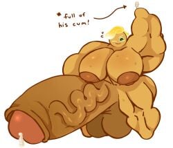 1boy big_nipples cookie_run cookie_run_cock_edit cookie_run_kingdom cum cum_drip hyper_balls hyper_penis male male_only muscles muscular sourlilac sparkling_cookie