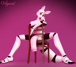 2024 3d_(artwork) animatronic anthro balls big_breasts big_penis blender_(artwork) breasts canid canine chair digital_media_(artwork) five_nights_at_freddy's five_nights_at_freddy's_2 foreskin fox furniture genitals gynomorph hair hi_res huge_cock humanoid_genitalia humanoid_penis intersex looking_at_viewer machine mammal mangle_(fnaf) mangle_(psychojohn2) nipples nude on_chair penis pink_background robot robot_anthro scottgames simple_background sitting sitting_backwards sitting_on_chair smile solo spread_legs spreading tail vilgard watermark white_body yellow_eyes