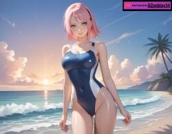 ai_generated anus_exposed beach beach_towel blonde_female blonde_hair blonde_hair_female exposed_ass hair_over_one_eye naruto naruto_(series) ponytail presenting_hindquarters presenting_pussy pussy_exposed ripped_clothing ripped_pants ripped_swimsuit sakura_haruno seaside short_hair swimsuit tagme