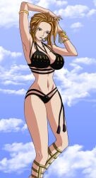 1girls black_bikini female female_only kalifa krazykamikaze44 large_breasts one_piece tagme