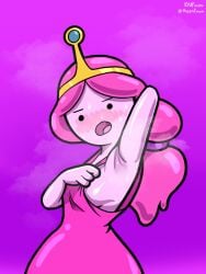 1girls adventure_time armpit breasts female princess_bubblegum sideboob steam tagme theenfman