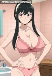 ai_generated aindroidparanoid ass bathroom big_ass big_breasts big_butt black_hair busty curvy cute fat_ass female female_only hips huge_ass huge_breasts indoors large_ass large_breasts legs lingerie narrow_waist red_eyes slim_waist spy_x_family stable_diffusion thick_ass thick_thighs voluptuous waist wide_hips yor_briar yor_forger