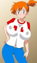 1girls ai_generated big_breasts breasts kasumi_(pokemon) pokemon pokemon_sm