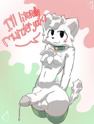 2d 2d_(artwork) 2d_artwork big_penis boykisser cock cum_leaking cumming deltarxt dick enormous_penis femboy fluffy furry gay horny huge_cock smirk tail thick_ass thighs twink white_body white_fur