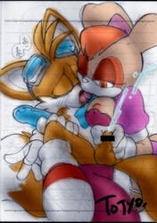 1boy 1girls censored colored female furry orgasm sex sonic_(series) tagme tails tojyo vanilla_the_rabbit