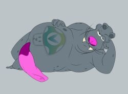 anthro big_nose bob-jiggles erection eyebrows fat_folds feet fungus genitals grey_background grey_body half-closed_eyes hand_on_belly hand_on_face hi_res lying male mammal marine markings mushroom narrowed_eyes on_side overweight overweight_anthro overweight_male penis penis_on_ground pink_nose pinniped pose raised_eyebrow ratz rounded_ears simple_background slightly_chubby slightly_chubby_anthro slightly_chubby_male slit_penis smile smiling_at_viewer smirk smirking_at_viewer solo spots spotted_body tusks vibrissae vinesauce vineshroom vinnie_the_walrus walrus whiskers xilam