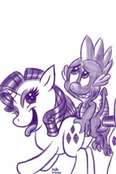 anal anal_sex ass dragon dream equine female feral friendship_is_magic gay group horn horse interspecies kuto male monochrome my_little_pony pony rarity_(mlp) sex side_view sketch spike spike_(mlp) straight threesome unicorn