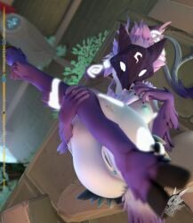 2025 3d_(artwork) anthro anus areola biped bird's-eye_view black_markings bovid breasts caprine claws cloven_hooves digital_media_(artwork) female genitals gloves_(marking) hair hi_res high-angle_view hooves inside kespr kindred_(lol) lamb_(lol) league_of_legends leg_markings looking_at_viewer lying mammal markings mask neck_tuft nipples nude on_back pose pussy riot_games sheep short_hair small_breasts socks_(marking) solo tencent tuft unguligrade wearing_mask white_body white_hair