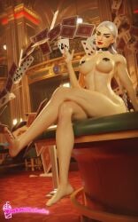1girls 3d areola_slip areolae ass braid braided_hair breasts breasts breasts cassidy_quinn_(fortnite) choker epic_games feet female female female_only fortnite fortnite:_battle_royale green_eyes legs_crossed light-skinned_female light_skin lipstick long_hair looking_at_viewer mostly_nude mostly_nude_female nipple_bulge nipples_covered no_panties pasties pinkmilkshake red_lipstick sitting solo solo_female tagme thighs white_hair