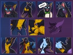 4:3 4_fingers abs absurd_res aktiloth animal_genitalia anthro ball_tuft balls beak becoming_erect blue_eyes bodily_fluids bow_tie capcom claws clothed clothing dripping duo electricity erection eyewear fingers flaccid flying_wyvern fur furniture genital_fluids genitals gesture glasses grey_body grey_fur hand_gesture hand_on_balls hand_on_penis hi_res knot knotted_penis leaking_precum male membrane_(anatomy) membranous_wings monster_hunter multicolored_body nargacuga nerd nude nude_anthro nude_male on_sofa oral oral_penetration partially_clothed pecs penetration penis penis_poking_out pointing pointing_at_viewer precum precum_drip precum_on_clothing precum_on_penis sheath shirt shush sitting sitting_on_sofa sofa solo sticker_pack suspenders teasing teasing_viewer teeth telegram_sticker tongue topwear touching_penis tuft underwear underwear_down undressing wings ych_(character)