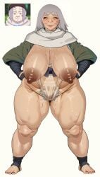69_(artist) age_difference chiyo chiyo_(naruto) closed_eyes_smile female gilf glands_of_montgomery granny huge_breasts liver_spots marshviolet8 naruto old older_female