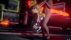 4_fingers ambiguous_penetration anthro anthro_on_human anthro_penetrated archie_comics ass bodily_fluids bouncing_breasts bouncing_butt breasts bunnie_rabbot female female_on_human human human_on_anthro questionable_consent rough_sex sega sonic_(series) stomach_bulge tagme twitchyanimation video