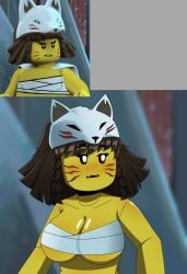 1girl 1girls 2d akita_(ninjago) alex103 lego ninjago redraw tagme