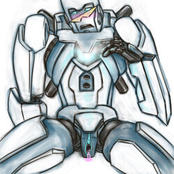 blush cum glasses mecha pussy quark_(autobot) robot rule_63 transformers vulva