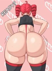 1girls 2d ahoge ass ass_focus ass_shake back back_view backboob big_ass big_breasts big_butt big_thighs breasts bubble_butt busty busty_female curvaceous curvaceous_female curvy curvy_female fat_ass female female_only fukkireta_(song) gigantic_ass huge_ass huge_breasts huge_butt huge_thighs kasane_teto large_ass large_breasts light-skinned_female light_skin massive_ass motion_lines pink_background red_hair shirt_lift skindentation sling_bikini slingshot_swimsuit solo solo_female superbusty sweat sweating sweaty_butt thick_ass thick_butt thick_hips thick_legs thick_thighs thighhighs thighs twin_drills utau voluptuous voluptuous_female wide_hips