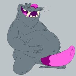 1:1 absurd_res anthro aroused aroused_face aroused_smile bent_legs big_nose bob-jiggles erection fat_folds feet genitals grey_background grey_body half-closed_eyes hand_on_belly hi_res holding_belly inner_mouth kneeling looking_aroused looking_down male mammal marine markings narrowed_eyes open_mouth overweight overweight_anthro overweight_male penis pink_nose pinniped presenting ratz rounded_ears seductive simple_background slightly_chubby slightly_chubby_anthro slightly_chubby_male slit_penis smile smiling_at_viewer solo spots spotted_body teeth teeth_showing tongue tusks vibrissae vinnie_the_walrus walrus whiskers xilam