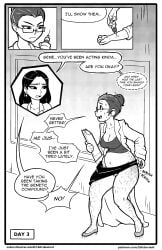 1bit-deviant anthro black_and_white border breast_reduction devolution duo english_text female gene haplorhine hi_res human mammal masturbation mental_transformation monkey monochrome primate short_stack text transformation url white_border