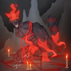 absurd_res ambiguous_gender anal anal_sex anthro anthro_focus balls bondage candle canid canine canis chains demon disembodied_hand erection garjon_moon-hunter genitals ghost_hand group handjob hi_res hybrid knot knotted_penis male male/ambiguous male_focus mammal mythological_canine mythological_creature mythology occult_symbol penetration penile penis pentagram possession redgreendied ritual ritual_sex sex solo_focus symbol translucent translucent_penis werecanid werecanine werecreature werewolf wolf