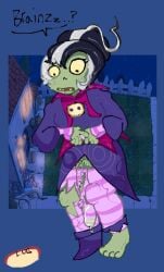 1futa breasts bulge cum curvy dickgirl electronic_arts futanari immorticia_(pvz) intersex penis plants_vs_zombies plants_vs_zombies:_heroes popcap solo_futa undead zombie zombie_(pvz) zombie_girl