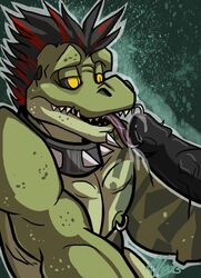 chapu dragon fatalsyndome komodo licking male_only tongue