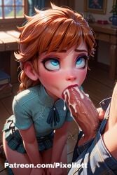 ai_generated anna_(frozen) cock cock_in_mouth cum penis penis_in_mouth tagme