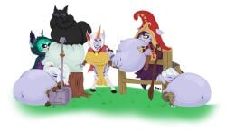 1futa 4girls1futa cum_inflated cumflation female futa_on_female futanari goat horsecock horsecock_futanari inflation intersex lulu_the_fae_sorceress monster_girl poppy shadow_(lol) shortstack solid_doggo tristana vex_(league_of_legends) yordle