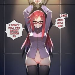 absurd_res absurdres ai_generated blush captured color commentary darklust dialogue english english_commentary english_dialogue english_text female hi_res high_resolution highres human jail large_breasts motion_blur motion_lines naruto naruto_(classic) naruto_(series) naruto_shippuden novelai prison raped raped_by_enemy red_hair sasucuck self_upload speech_bubble speed_lines sweat tagme text uncensored uzumaki_karin