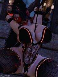 3d ass big_ass big_breasts breasts dead_or_alive female female_only huge_breasts kunoichi large_ass large_breasts momiji_(ninja_gaiden) ninja_gaiden sampples solo_female thick_thighs wide_hips