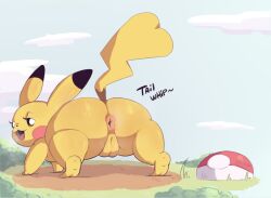 1girls amailemon anus ass barefoot big_butt completely_nude completely_nude_female female female_only feral full_body generation_1_pokemon genitals looking_at_viewer looking_back looking_pleasured mammal mischievous_smile naked naked_female nintendo nude nude_female pikachu pokemon pokemon_(species) pussy rear_view rodent solo solo_female thick_thighs yellow_body