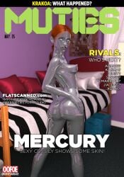 1girls 3d 3d_(artwork) alternate_version_available ass ass_focus cessily_kincaid daz3d daz_studio english english_text fake_magazine_cover female liquid_metal looking_at_viewer looking_back looking_back_at_viewer magazine_cover marvel marvel_comics mercury_(x-men) metal_skin oofoe orange_hair pinup ponytail red_hair self_upload silver_skin small_breasts solo solo_female solo_focus text x-men