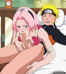 female human kei-sama male naruto naruto_shippuden pink_hair sakura_haruno sex straight sucking_penis uzumaki_naruto