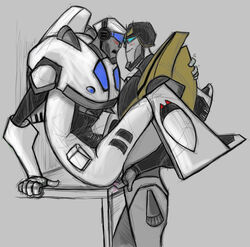 blush fingering jazz jazz_(transformers) male male_only mecha prowl_(transformers) robot transformers transformers_animated