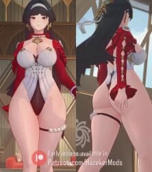 1girls 3d animated ass astra_yao big_ass big_breasts black_hair breasts earrings fat_ass female female_only front_and_back game_mod hazeker leotard long_hair mod no_sound shorter_than_10_seconds soo split_screen tagme thick_thighs thighs video video_games walking wide_hips zenless_zone_zero