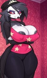 ai_generated helluva_boss nipple_slip octavia_(helluva_boss) roger1011