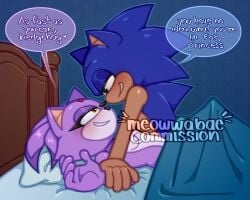1boy1girl bed before_sex big_breasts blaze_the_cat blush breasts female flirting heart imminent_sex looking_at_another looking_at_partner male meowwabae nude nude_female nude_male seductive_smile sega sonic_(series) sonic_the_hedgehog sonic_the_hedgehog_(series)