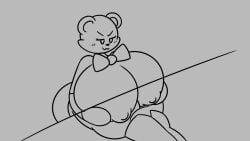 1boy 1girls animate_inanimate animated animated anthro bear big_breasts bowtie breasts breasts cum cum_on_breasts eyelashes female gremlingrounded heart heart-shaped_pupils huge_breasts living_plushie living_sex_doll lovedoll_toy_factory male mammal massive_breasts paizuri plushie sex_doll tagme teddi_(gremlingrounded) titjob titjob tongue tongue_out