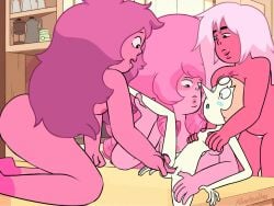 cartoon_network fingering orgy pearl_(steven_universe) rose rose_quartz_(steven_universe) steven_universe yuri