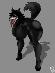 breasts furry ggez2341 high_heels huge_breasts nipples nude scp-1471 scp_foundation skull_face thick_thighs