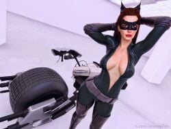 1female 1girls 3d 3d_(artwork) 3d_model 3d_render 3dcg 3dx agent_4_tea_se7en anne_hathaway arms_behind_head athletic athletic_female auburn_hair batman_(series) baylor belt big_breasts bike black_catsuit boots breasts brown_eyes brown_hair catsuit catwoman catwoman_(the_dark_knight_rises) caucasian caucasian_female cleavage comic_book_character curvaceous curvaceous_female curvaceous_figure curves curvy curvy_body curvy_female curvy_figure curvy_hips curvy_thighs dc dc_comics domino_mask fair-skinned_female fair_skin female female_focus female_only fit fit_female garage hands_behind_head high_quality high_resolution highres hourglass_figure leather leather_catsuit leather_clothing light-skinned_female light_skin lipstick long_hair motor_vehicle motorcycle pale-skinned_female pale_skin posing posing_for_picture posing_for_the_viewer red_lipstick render selina_kyle showing_cleavage slim slim_girl slim_waist solo solo_female solo_focus standing straight_hair superhero superhero_costume superheroine the_dark_knight_rises thick thick_female thick_hips thick_legs thick_lips thick_thighs thigh_boots thigh_high_boots thighhigh_boots unzipped unzipped_bodysuit voluptuous voluptuous_female white_background white_girl white_woman wide_hips