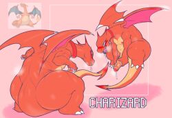 anthro aroused ashthenightt big_butt big_penis blush bodily_fluids butt charizard claws collar drooling fangs finger_claws generation_1_pokemon genitals lizard male nintendo nipples overweight penis pokemon pokemon_(species) reptile saliva saliva_string scalie slightly_chubby slightly_chubby_anthro slightly_chubby_male solo spade_tail spread_wings steam sweat tail teeth toe_claws wing_claws wings