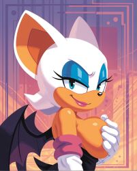 ai_generated bonsoirdude female femme_fatale horny_expression rouge_the_bat seduction_techniques sonic_(series)