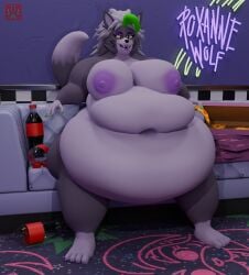 anthro belly beverage beverage_bottle big_belly big_breasts big_butt bottle box breasts butt container fast_food female five_nights_at_freddy's five_nights_at_freddy's:_security_breach food furniture hi_res huge_belly huge_breasts huge_hips huge_thighs morbidly_obese morbidly_obese_anthro morbidly_obese_female navel nude nude_anthro nude_female obese obese_anthro obese_female on_sofa overweight overweight_anthro overweight_female pizza pizza_box roxanne_wolf scottgames sitting sitting_on_sofa slob soda soda_bottle sofa solo steel_wool_studios thick_thighs vep125 wide_hips