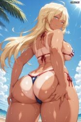 captain_marvel marvel marvel_comics swimsuit bikini solo blonde_hair long_hair tanlines flag_print outdoors beach grabbing_own_ass looking_at_viewer blue_eyes american_flag_bikini thong_bikini wet looking_back from_behind blush side-tie_bikini_bottom smile palm_tree bangs back ass_support closed_mouth string_bikini hair_between_eyes cowboy_shot bikini_tan bare_shoulders sideboob sun sunlight symbol-shaped_pupils print_bikini one-piece_tan ass_focus halterneck standing bare_arms thong micro_bikini aqua_eyes sidelocks from_below highleg highleg_bikini spread_ass star_(symbol) hands_on_ass blue_bikini hand_on_own_ass 1girl breasts ass tan large_breasts ass_grab skindentation sweat thighs deep_skin thick_thighs dark_skin dark-skinned_female huge_ass shiny_skin curvy big_ass curvy_hips huge_hips wide_hips bubble_butt curvy_body curvaceous_figure curvaceous_body curvaceous_hips curvaceous_thighs curvaceous_ass curvaceous curvy_thighs thick_legs curvy_figure thick_hips thick_butt voluptuous voluptuous_body wide_thighs wide_ass slim_waist big_thighs plump_thighs tan_body tan_skin tanned grabbing grabbing_ass big_breasts bursting_breasts huge_breasts soft_breasts busty cleavage curvy_female curvaceous_female voluptuous_female wide_hipped_female ai_generated mature paid_reward_available solo_focus sweating velutinx visible_breath watermark wet_skin heavy_breathing sweaty sweaty_body breath shiny_hair mature_female hourglass_figure