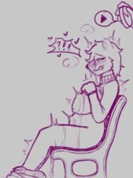 2024 3:4 absurd_res after_sex alissa_(wbnsfwfactory) ambiguous_gender anthro bear belly belly_inflation big_breasts blush bottomwear bottomwear_down breasts chair clock clothed clothing duo female furniture glenn_(wbnsfwfactory) greyscale hi_res inflation male_(lore) mammal mature_anthro mature_female monochrome mostly_offscreen_character pants pants_down partially_clothed polar_bear solo_focus sweater time_stop topwear ursine wbnsfwfactory