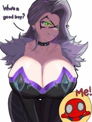 felicia_hardy black_cat_(marvel) marvel marvel_comics spider-man_(series) marvel_rivals black_cat_(marvel_rivals) 2026 spider-man peter_parker 1boy 1girls female male text dialogue voluptuous voluptuous_female seductive seductive_look mask masked masked_female masked_male eyemask domino_mask color colored pinup bodysuit skin_tight tight_clothing tight_clothes white_hair white_fur green_eyes light_skin light-skinned_female collar choker bursting_breasts cleavage breasts big_breasts huge_breasts large_breasts thick_breasts massive_breasts hips wide_hips thick_hips thick thick_thighs curvy curvy_figure curvy_body curvaceous curvaceous_figure curvaceous_body curvy_hips curvaceous_hips curvaceous_female curvy_female seducing enticing alluring temptation tempting teasing looking_at_partner teasing_partner manman9611