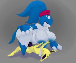 artesjsc big_breasts breasts cleavage female furry huge_breasts jolteon kyogre kyu_(artesjsc) legendary_pokemon nipples pokemon pokemon_(species) sex tagme thick_thighs wide_hips