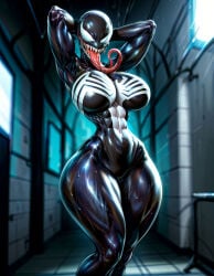 1girls ai_generated alien alien_girl alien_humanoid big_ass big_breasts big_thighs black-skinned_female black_body black_skin breasts chest curvaceous curvy curvy_figure dark-skinned_female dark_skin digital_media_(artwork) female female_only hips huge_ass huge_breasts huge_thighs humanoid jadegretz klyntar large_ass large_breasts large_thighs legs marvel marvel_comics mature mature_female sharp_teeth she-venom slim_waist symbiote thick thick_hips thick_legs thick_thighs thighs venom_(marvel) voluptuous waist white_eyes wide_hips
