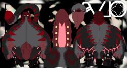 absurd_res alio_(vvitchpunk) anthro balls big_balls big_breasts big_butt big_hands big_penis breasts butt cyberpunk feet felid feline female forked_tongue furry_balls genital_piercing genitals glowing glowing_markings grey_body gynomorph hi_res huge_balls huge_breasts huge_butt huge_hands huge_penis hyper hyper_balls hyper_breasts hyper_butt hyper_genitalia hyper_penis intersex mammal markings model_sheet nipple_piercing nipples open_mouth penis piercing prosthetic red_markings ribbed_penis solo starry_eyes stripes talons toes tongue vvitchpunk