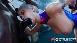 call_of_duty call_of_duty_modern_warfare_2_(2022) izanami_(call_of_duty) citrus2077 3d 1girls multiple_boys female female_focus white_hair twintails braided_twintails light-skinned_female dark-skinned_male interracial sex penis big_penis thick_penis oral oral_sex sucking_penis penis_in_mouth